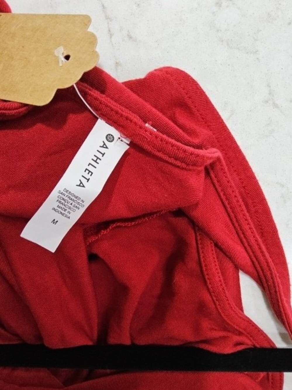 Athleta Red V-Neck Wide-Leg Jumpsuit - Picture 2 of 2